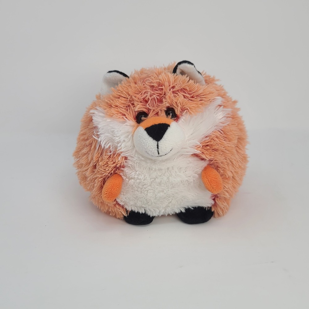 Spark Create Imagine Fox Plush Round Stuffed Animal Orange White 7 inch Good
